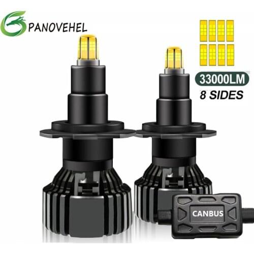 2PCS 33000LM 110W H7 LED H4 H11 Headlight Bulb Canbus Car LED H8 HB4 HB3 9005 9006 D1S D2S H1 LED lamp Fog lights 6000K 12V