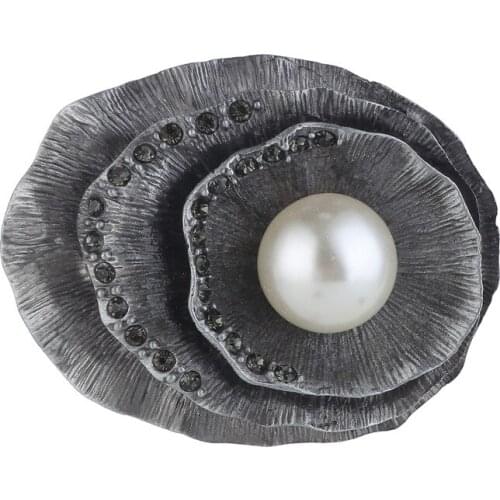 Retro, round flower, pearl brooch pendant, fashionable men and women brooch, cardigan, pin, and accessories