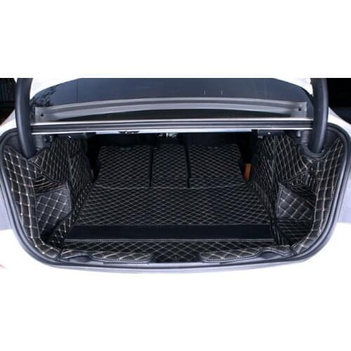 Luxury Leather Car Trunk Mat Cargo Liner for bmw G20 3 series 330 335 325 320 Rug Carpet Interior Accessories sticker