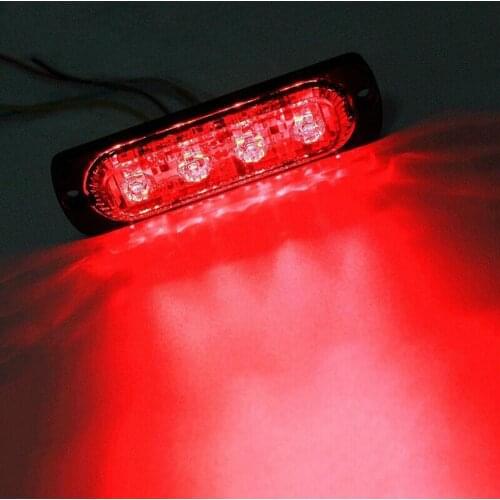Warning Lights 4/6/12 LED For Truck Car Grille Beacon Hazard Emergency Traffic Urgent Lamp DC 12V Red Color Always Bright