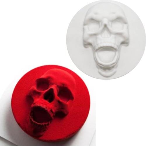 Halloween Skull Silicone Molds for Baking Dessert Mousse New Cake Decorating Moulds Silicone 3D Skull Cake Molds