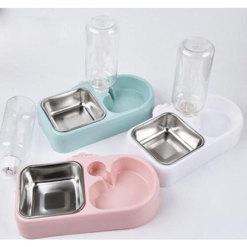 Dog Feeder Drinking Bowls for Dogs Cats Pet Food Bowl Comedero Perro Miska Dla Psa Gamelle Chien Chat Voerbak Hond D1847