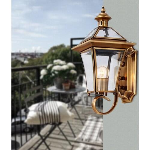 Style villa outdoor wall lamp in front of the aisle European outdoor wall lamp door door lamp waterproof character