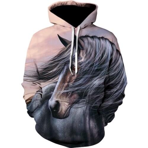 3D Print Stylish Hoodies animal horse sweatshirts Mens / Womens long-sleeve hoodie fashion casual funny adult Tops pullovers