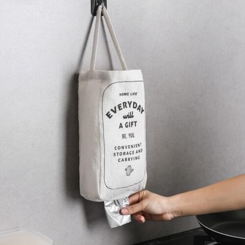 Garbage Bag Storage Organzier Bag Double-Portable Kitchen Wall-Mounted Debris Storage Box Home Storage & Organization для кухни