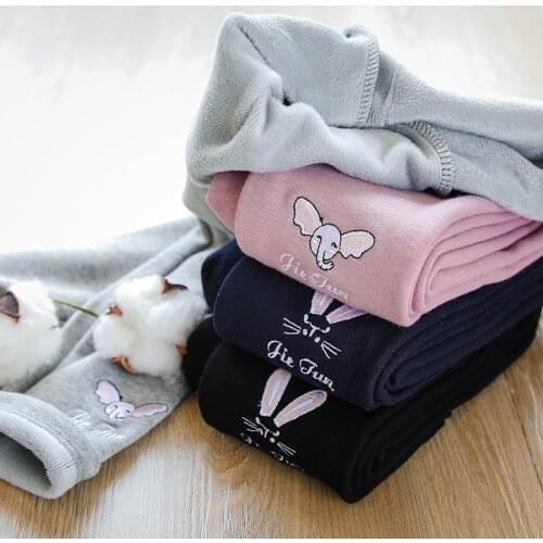 Girl Warm Pants Autumn Winter Thick Velet Leggings For Girls New Children Long Trousers 4-14 Years Kids Girl Winter Leggings