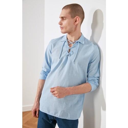 Trendyol Male Regular Fit Laced Shirt TMNSS21GO0908