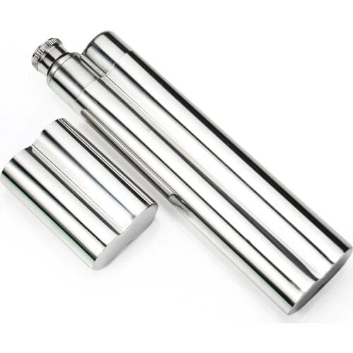 Stainless Steel Cigar Tube Holder Tobacco Humidor Cigar Case Cigar Flask Combo Holder Container Tool Portable Travel Party Gift