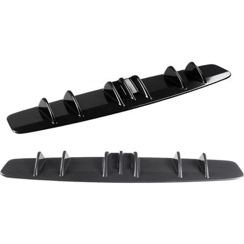 Shark Fin Style Car Universal Rear Bumper Lip Diffuser Bumper Spoiler Lip Protector for Benz BMW- Subaru