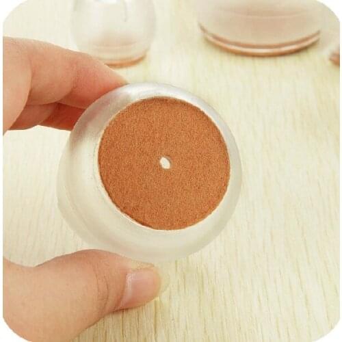 WJ002 transparent chair feet cap,Round 37-42mm dia tube insert ending,covers pads anti slip wood table floor scratch protector
