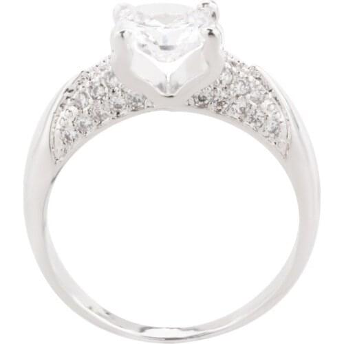 WYJZY Beautifully Dressed Bridal Engagement Ring Unique Design Style Classic Ladies Ring Inlay High Quality Zircon Jewelry