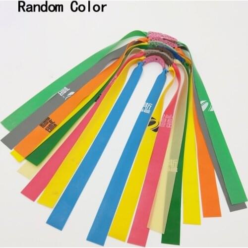 10Pcs/lot Outdoor Slingshot Powerful Elastic Flat Rubber Band Hunting Sports Catapult Kit Set Practical Thickness 0.65mm New