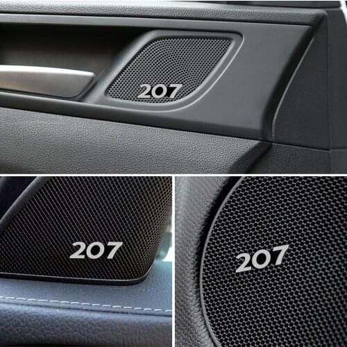 3D Metal Car Speaker audio Emblem Badge Stickers Decal for Peugeot 207 Car styling