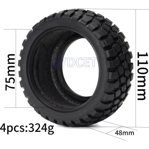 4pcs 110MM Rubber Tires Tyre With Foam For RC CAR 1/10 RC Short-Course Truck Traxxas Slash HPI VKAR 10SC