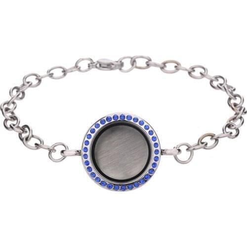 5pcs/lot Chain Glass locket living memory 25mm locket women bracelet for Floating charms Xmas gift