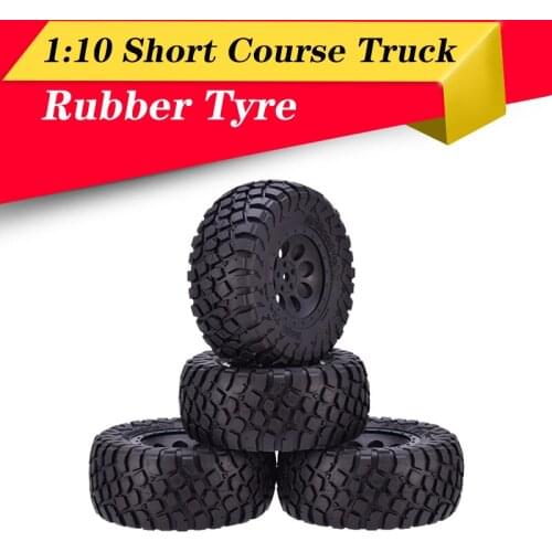 AUSTARHOBBY AX-4005 4Pcs RC Wheel 1:10 Short Course Truck Tires Rubber Tyre For Traxxas Slash Tires HPI Car Parts