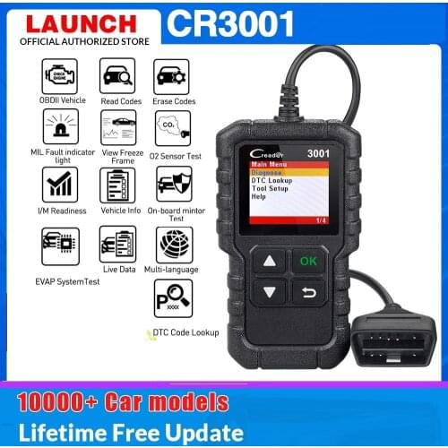 LAUNCH X431 CR3001 OBD2 CAR Code Reader Support Full OBDII/EOBD Launch Creader 3001 CR3001 Auto OBD 2 Scanner PK AD310 CR319