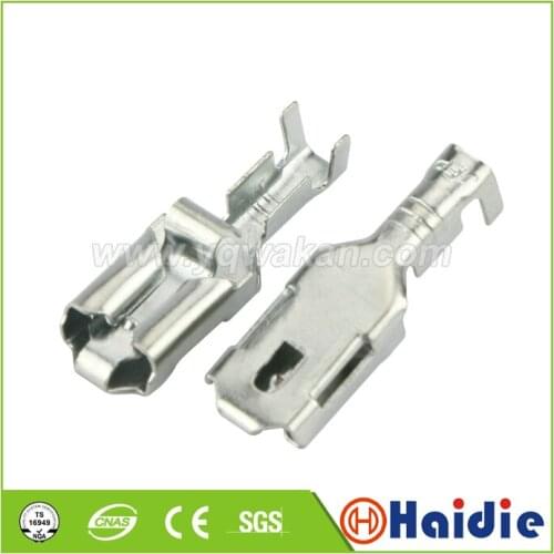 Free shipping 50pcs terminal auto wiring terminals contacts crimp pin loose Tin-plated terminals DJ624-D6.3B