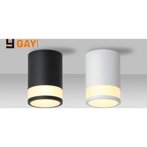 Black White Premium Creative Surface Mounted LED Downlight Parlor Bedroom Corridor Entertainment Venue 110/220V Lighting Fixture