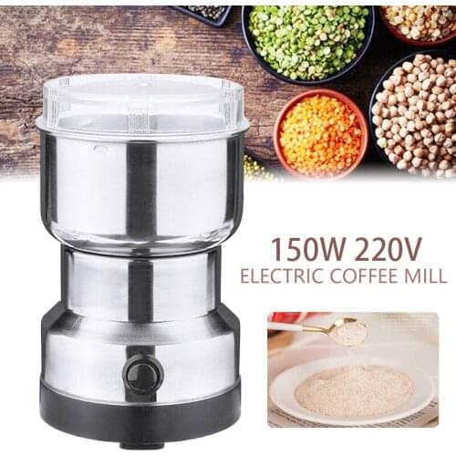Electric Herbs Coffee Bean Mill Stainless Steel Nut Spice Matte Grinding Blender Safe Kitchen Coffee Grinding Machine Tool