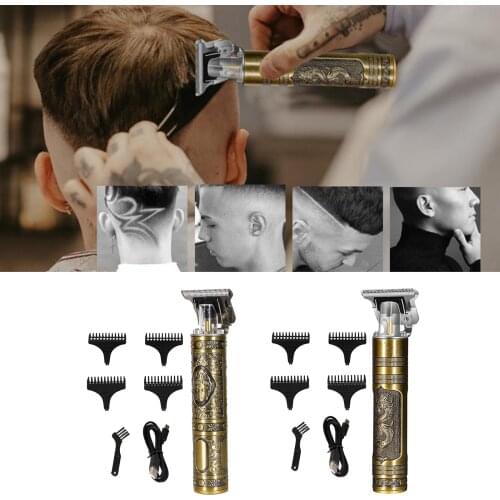 Electric Pro Cordless Clipper Trimmer Portable Hair Shavers USB Rechargeable Barbers Shaver Cutters Grooming Hair Cutting Tools