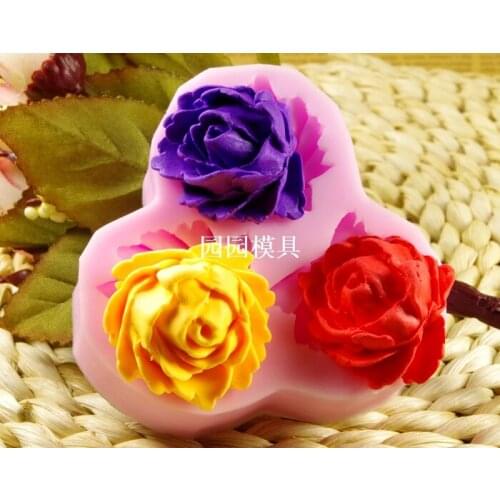 F156 Flower Silicone Fondant Mold Gum Paste Cake Decorating cake topper Mould
