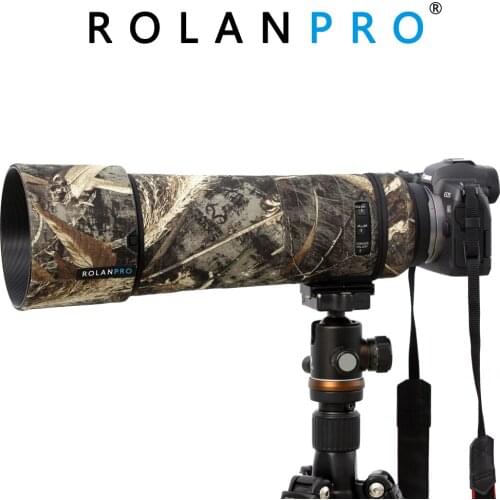 ROLANPRO Lens Camouflage Coat Rain Cover for Canon RF800mm F11 IS STM Lens Protective Case Nylon Waterproof Lens Coat