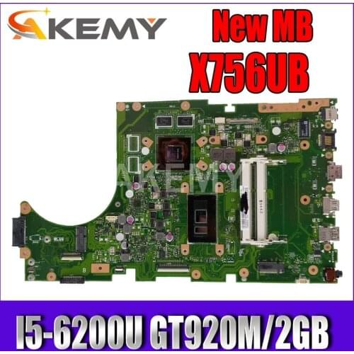 For Asus X756UW X756UJ X756UQ X756UR X756UJ X756UV X756UX X756U laptop motherboard mainboard I5-6200U GT920M/2GB DDR3