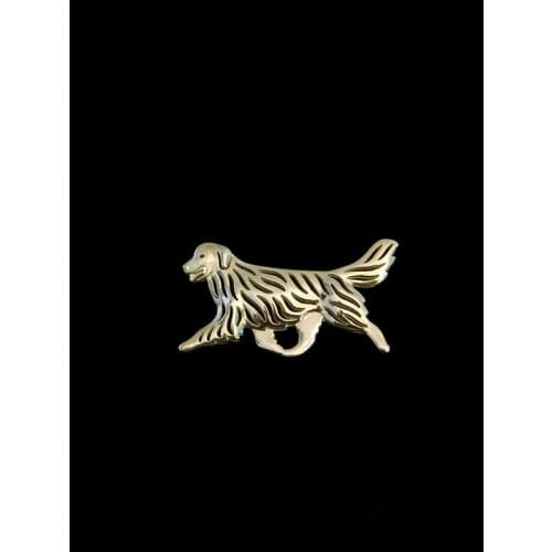 Trendy Golden Retriever movement brooches and pins men brooches fashion jewelry hand of king