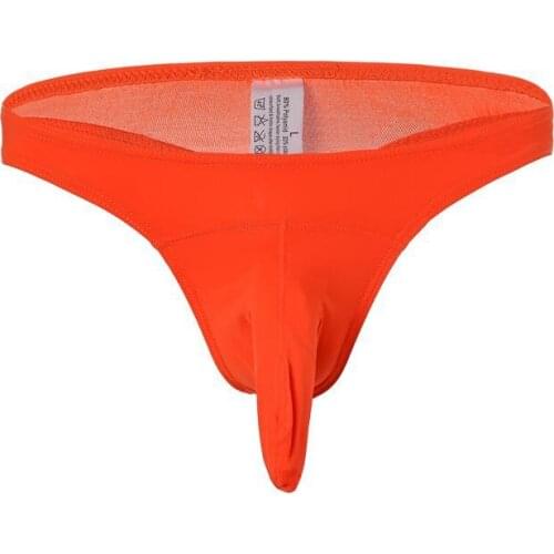 Mens Underwear Viscose Fiber underwear U Convex Bag Low Waist Sexy Thin Transparent T-Shaped Panties Men T-Back ice silk pants