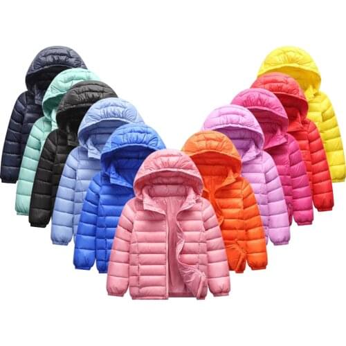 2021 New Fashion Coats Children Jacket Outerwear Boy Clothes Girl Autumn Warm Down Hooded Coat Teenage Parka Kids Winter Jackets