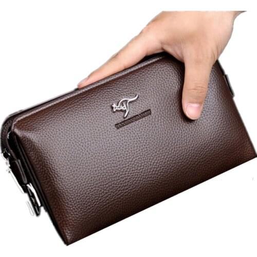 New fashion Mens wallets password lock purse PU Leather handbags High capacity soft long Clutch wallet business Clutch bag