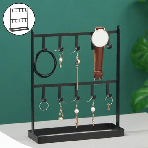 Jewelry Stand Necklace Organizer Holder Tabletop 2 Tier Storage Rack Gift