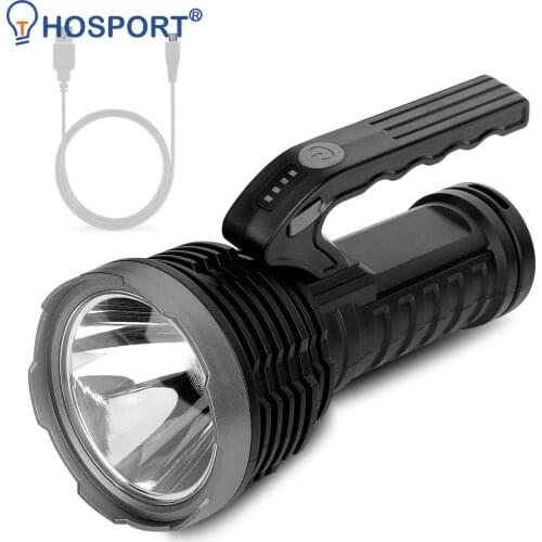 COB Flashlight Portable LED Torch USB Rechargeable Outdoor Searchlight Waterproof Spotlight for Fishing Camping Hiking Light