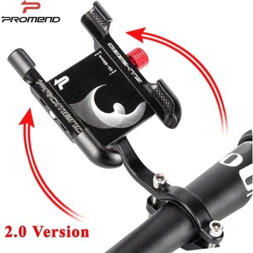 Promend Mobile Phone Holder For Bike 360 Degree Rotation Bicycle Smartphone Handlebar Mount Support Front GPS Rack Stand Bracket