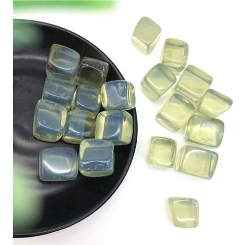 Drop Shipping 100g Green Cube Opal Crystals Quartz Gravels Stone Minerals Specimen Decorative Natural Stones and Crystals