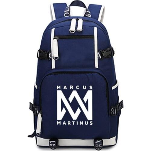 New Marcus & Martinus Backpack Boys Girls Men Women Rucksack Back to College Teens Casual Mochila Students Laptop Knapsack