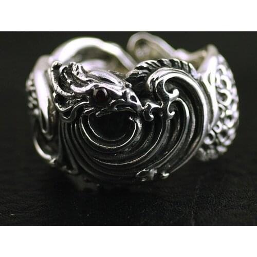 Silver rings Retro style ring Nirvana rebirth, phoenix Thai Silver Ring