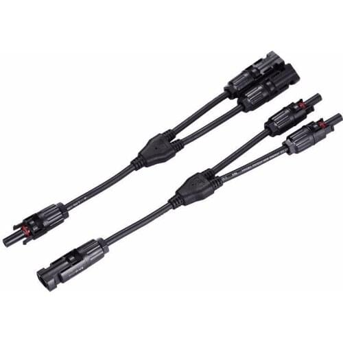 1Pair x solar pv Connector Y Branch y 2 Male 1 Female and 2 Female 1 Male Solar Panel Cable Branch Connector