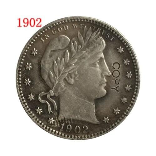 USA 1902 P,O,S BARBER OR LIBERTY HEAD QUARTER DOLLARS COPY COINS
