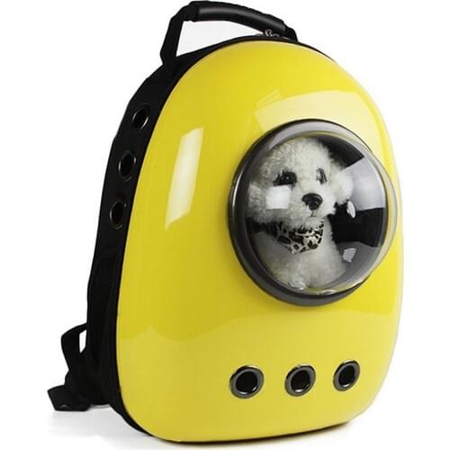 Astronaut Cat Dog Carrier Bag 43x23x29 Cm Yellow