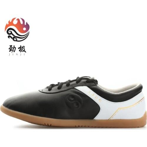 Strong Tai Chi Shoe Men And Women Soft Cowhide Leather Martial Art Performance Shoes