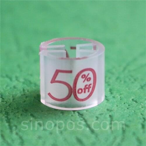Clothing Hanger Hook Sale Discount Percent Sign Clips plastic cube 20 30 50% off printed label tag apparel price size markers