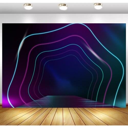 3D Light Music Dance Show Stage Photography Background Sexy Prom Girl Women Birthday Club Disco Party Backdrop Vinyl Poster
