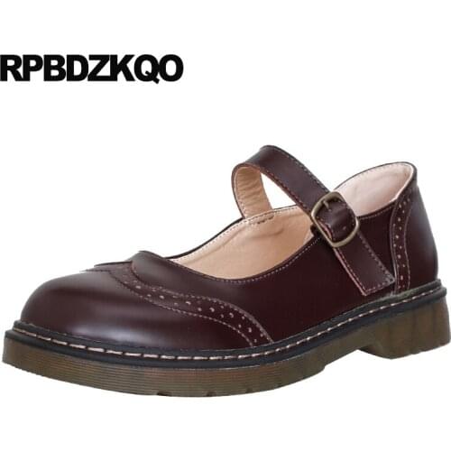 China mary jane white designer shoes women luxury 2019 flats footwear ladies brogue comfortable casual red spring autumn chinese