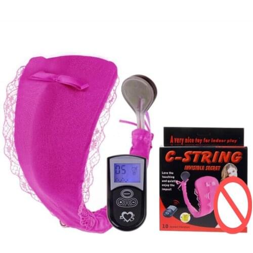 Female Magic Gift Wireless Remote Control Vibrating Panties C String Clit Vibrator 10 Speed Invisible Erotic Woman Briefs Sex To