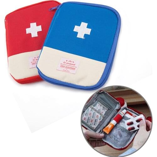 1pc Portable First Aid Kit Travel Outdoor Camping Home Household Emergency Bag Band Aid Bandage Treatment Pack Sport Survivalkit