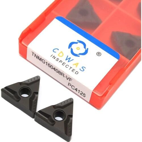 10PCS TNMG160408 R VF PC4125 High Quality Carbide Inserts External Turning Tool TNMG 160408 CNC Lathe Cutter Tools For Steel