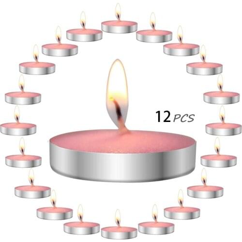12pcs/pack Scented Candles for Dinner Party Smoke Free