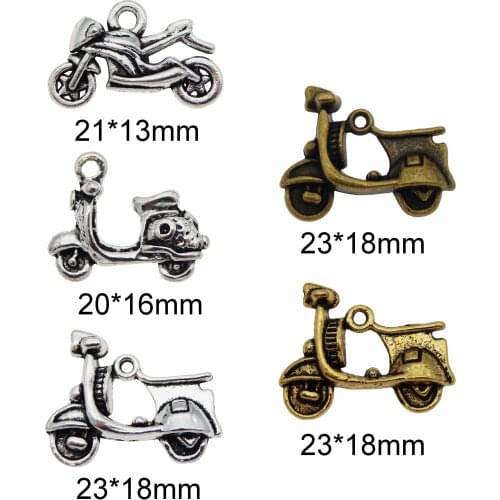 20PCS/Approx Mix 50grams Motorcycle Pendant Charm Alloy DIY Handmade Necklace Vintage Man Male Punk Jewelry Gift Gift DIY